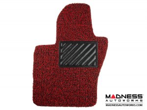 Jeep Renegade All Weather Floor Mats + Cargo Mat - Set of 5 - Rubber Woven Carpet - Red + Black 